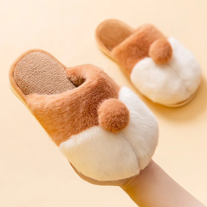 2022 Cotton slippers autumn and winter plush warm indoor women's plush slippers cute cotton slippers women M-140