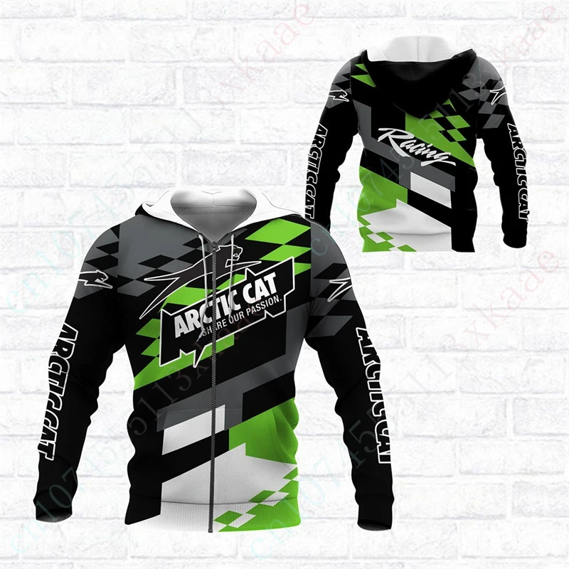 Arctic Cat Anime Hoodies For Men Women 3D Printing Sweatshirt Unisex Clothing Harajuku Zip Oversize Hoodie Casual Streetwear