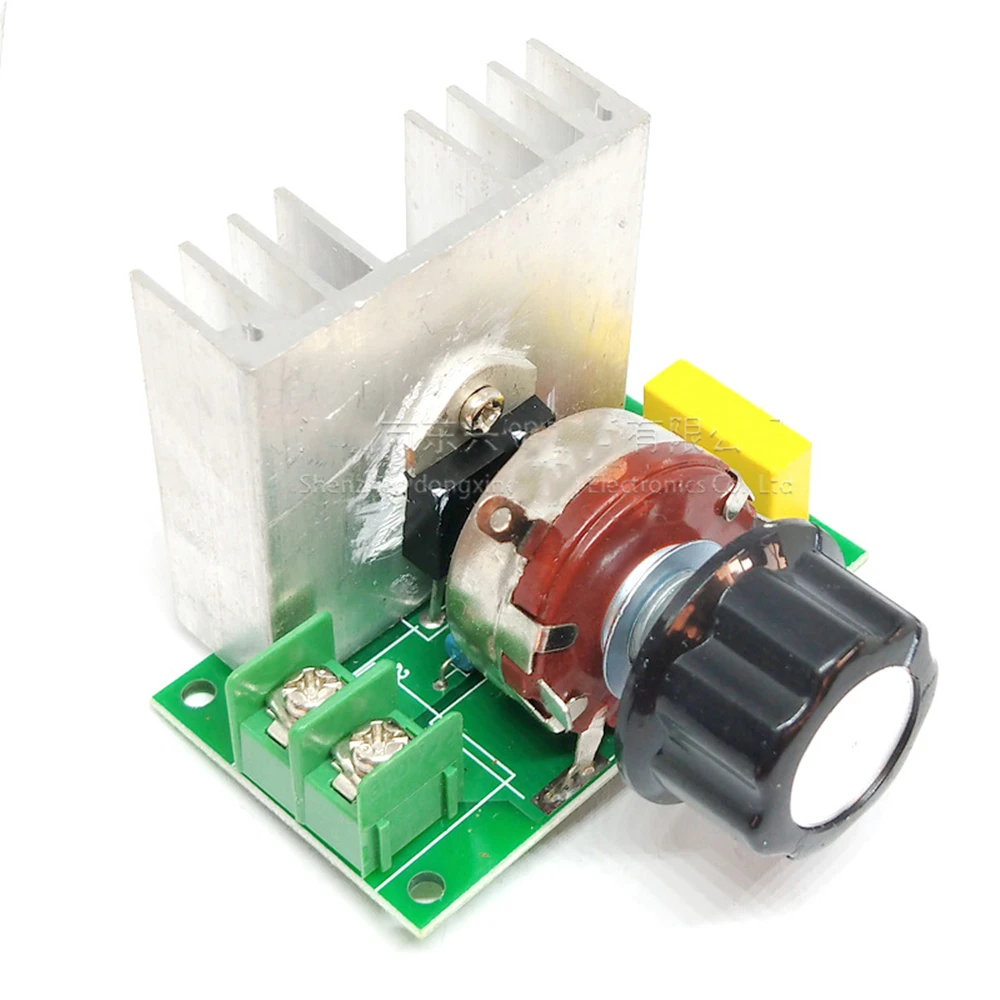 

AC 220V 4000W High Power SCR Speed Controller Electronic Volt Regulator Motor Governor Dimmer Module for Thermostat Dimming
