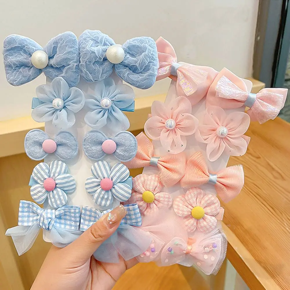 Cute Cloth Hair Clips Bow Flower Multicolor Barrettes