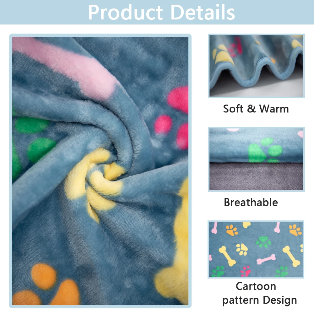 Waterproof Dog Blanket Pet Blanket Warm Breathable Dog Mat Machine Washable Pet Sheet Cat Sofa Cushion Accessories