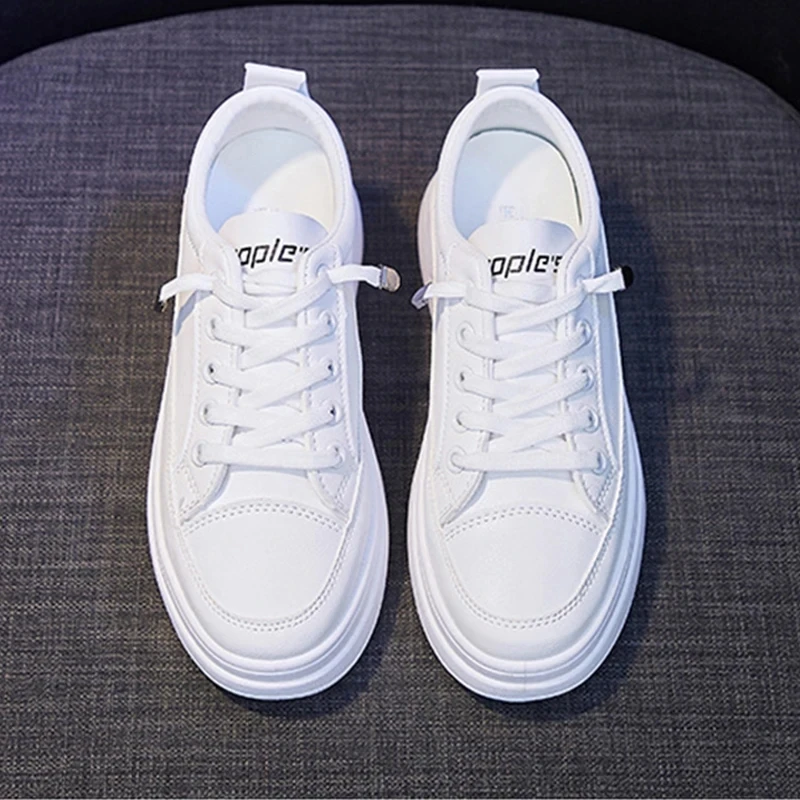 Women Shoes Women Sneakers Casual Shoes Fashion Sneakers Women Young Ladies Casual Female Sneakers Brand White Thick Sole 3cm A2375