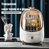 Acrylic Cosmetic Storage Box LED Light Large Capacity Waterproof Dustproof Skin Care Jewelry Desktop Drawer Rotate Open Cover 6