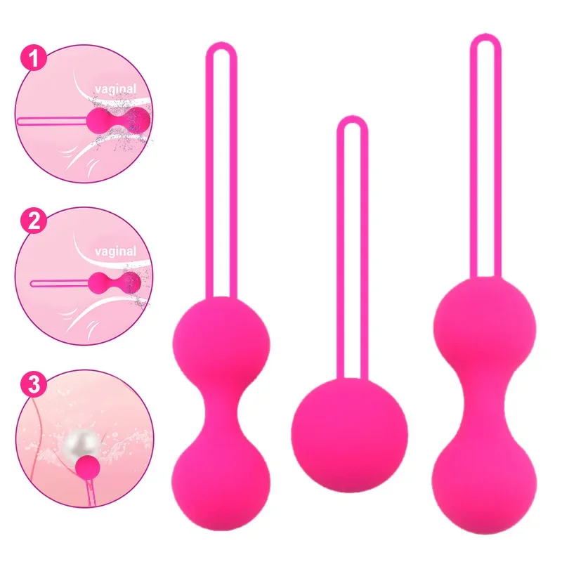 1 Set Silicone Vaginal Balls for Woman Postpartum Kegel Ball Puss Tightening Ball Exercise Machine Geisha Anal Sex Adult