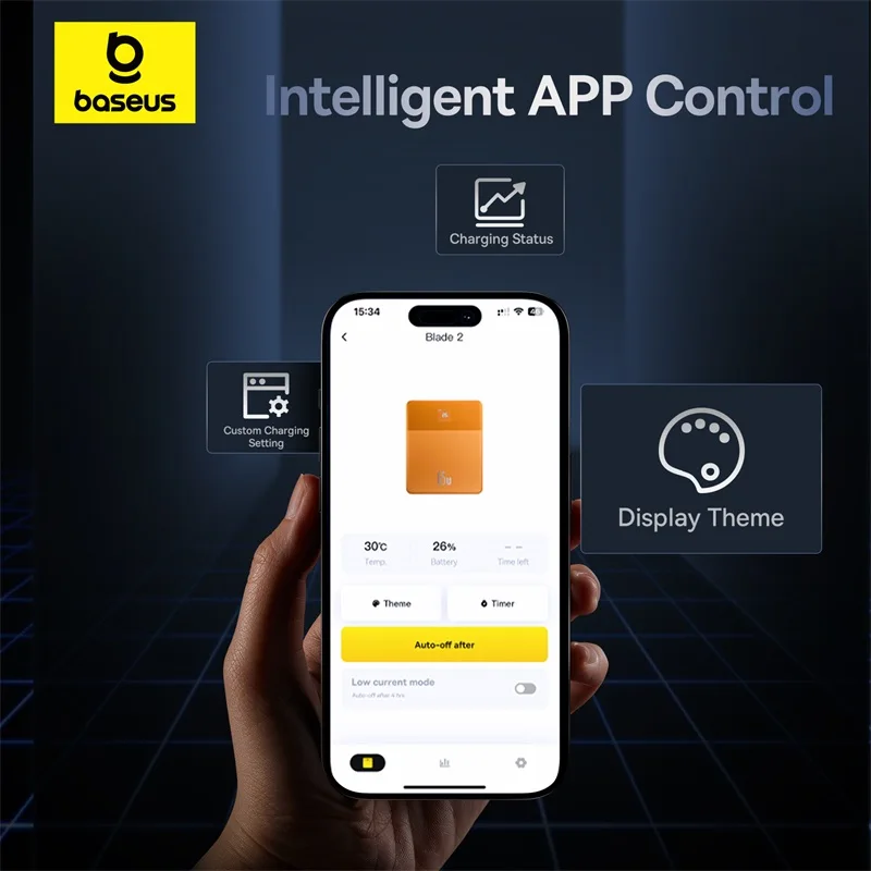 Baseus Blade 2 Power Bank 65W 12000mAh PD Fast Charging Digital Remaining Battery for iPhone 15 Pro Max Notebooks Laptops