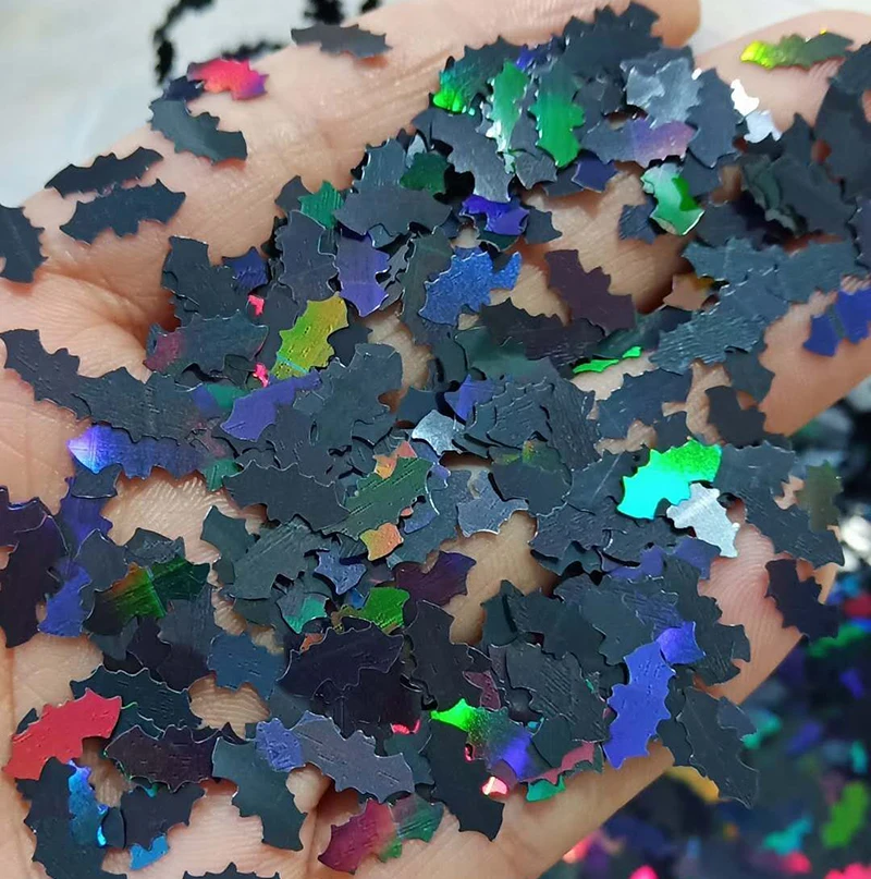 

Ультратонкие голографические блестки в форме летучей мыши, 10 мм