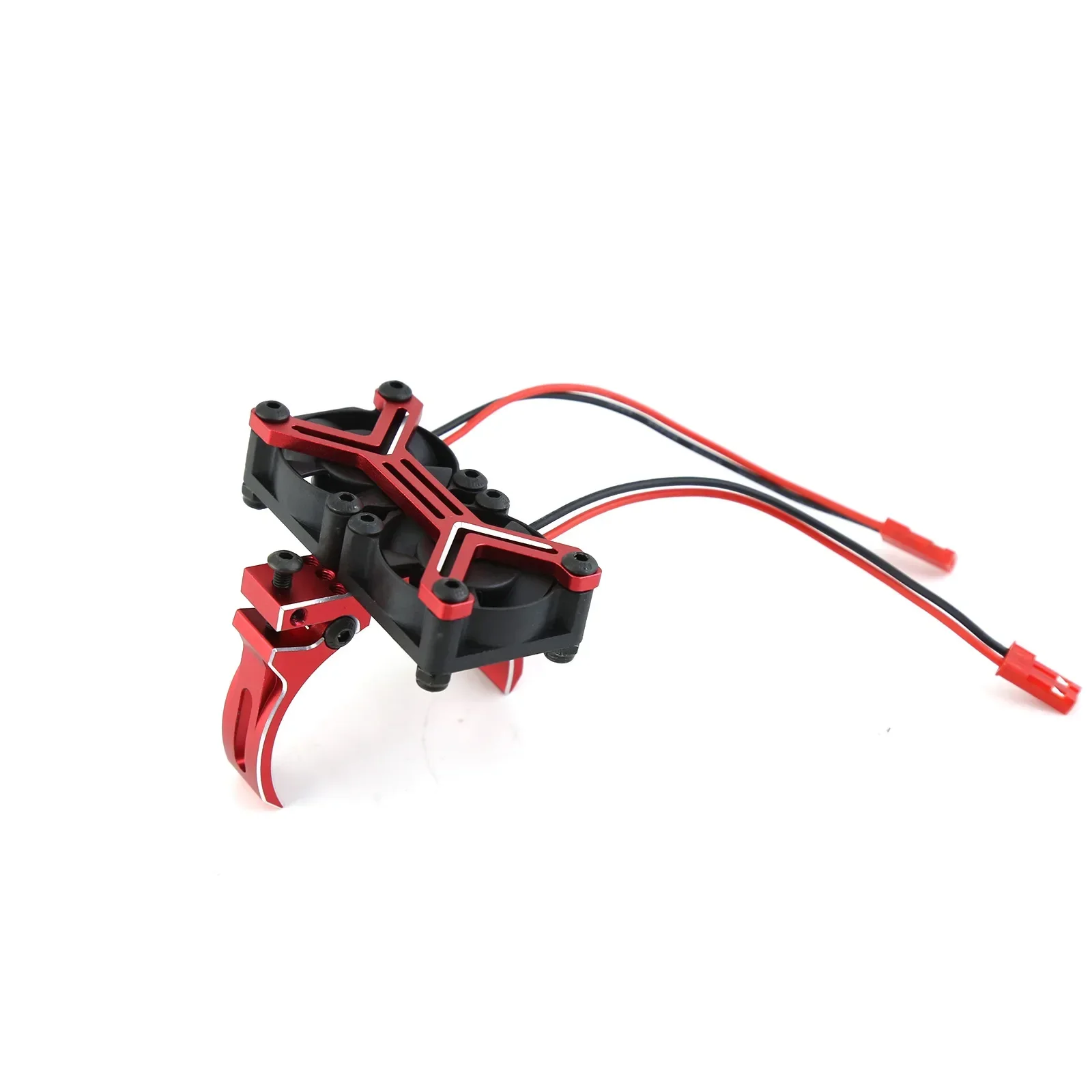 Ventilateur de refroidissement moteur RC 40-42mm installé sur un moteur, illustrant sa compacité et son intégration.