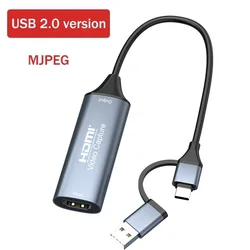 Enhanced 4K USB - C Video Capture Card - High - Definition HDMI to USB Adapter with 1080P 60fps Audio/Video Recording (USB 2.0 version)