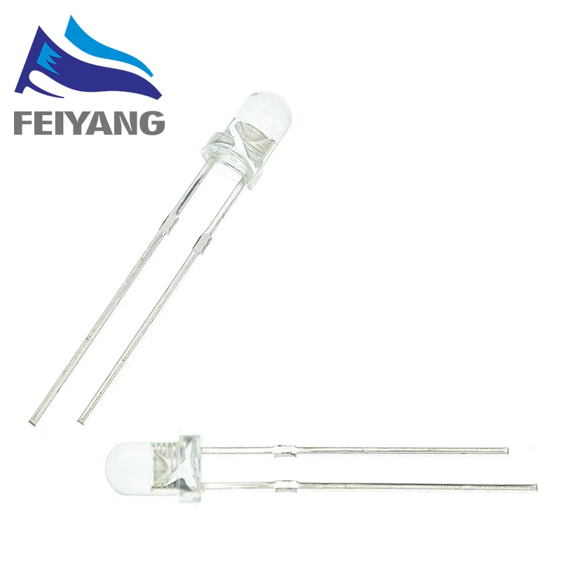 100 stücke 3mm LED Licht Emittierende Diode Kit Warm weiß Rot Blau Grün UV Orange Gelb Rosa Farbe Birne lampe Set 3V PCB Sortiment – Detail 3