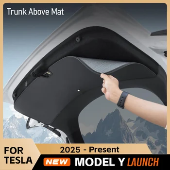 Per Tesla Modello Y Juniper 2025 2026 Tappetini per bagagliaio Tronco in pelle Portellone Zerbino Protezione protettiva Anti-sporco Kick Pad Accessori auto