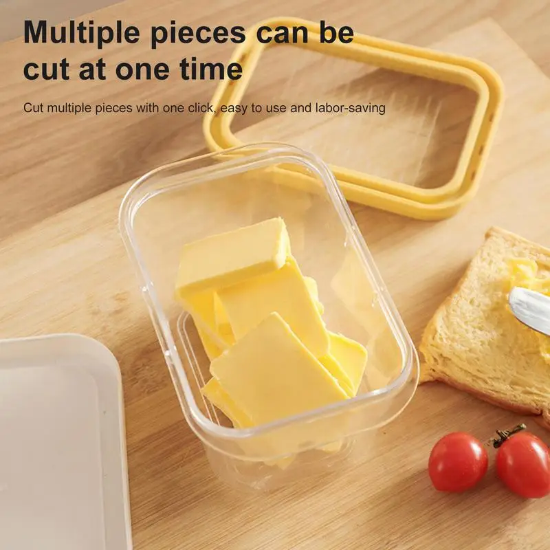 Tagliaburro, Contenitore per Burro refrigerato, burriera con Coperchio in Silicone per Tagliare e conservare Facilmente