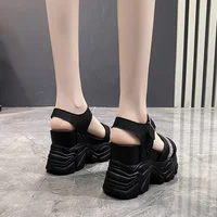 New Chunky Platform Sandals Women High Heels Sexy Open-toed Sandals Wedge Bling Sneakers 10CM Ladies Beach Summer Sandalias - Image 4