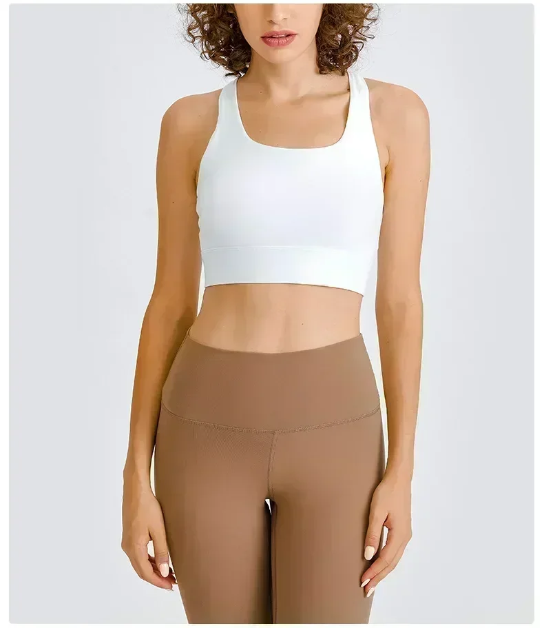 Lemon Women Clothing Yoga Sport Underwear Seamless Female Top Breathable Crop High-strength Shockproof Bra Fitness Sports Bra 2