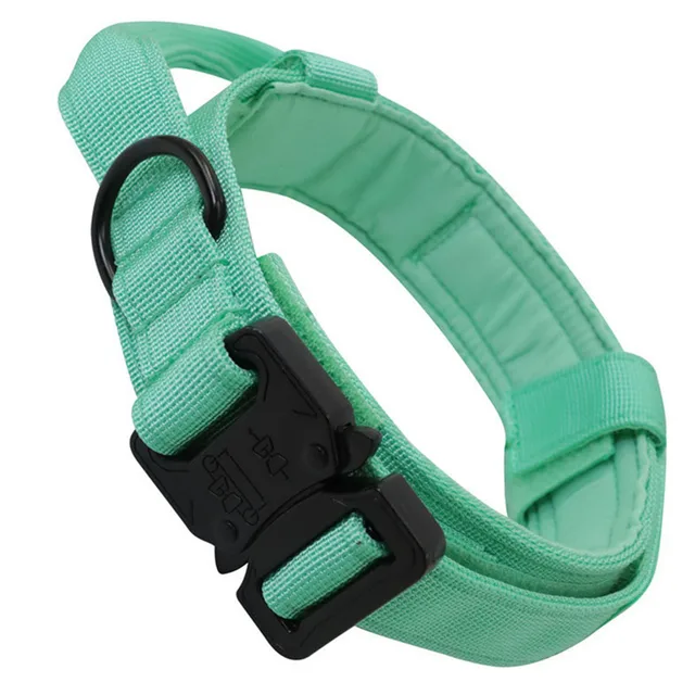 Reflective Tactical collar Adjustable military training nylon dog collar Dog collar with handle Quick release of dog collar 3