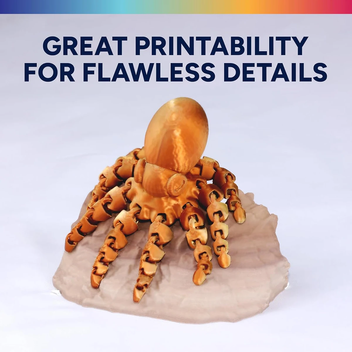 실크 글로스 PLA 3D 필라멘트, 1.75mm, 200g/250g/500g/1kg, 브론즈 색상, 대부분의 3D 프린터와 호환 가능