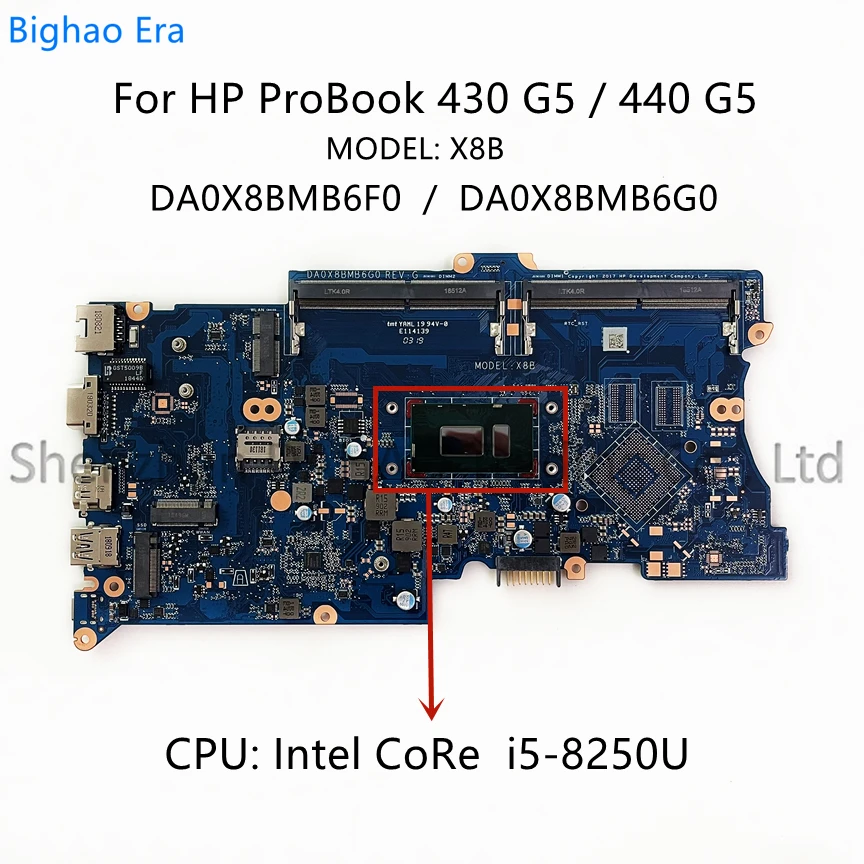 Placa-mãe Portátil para hp Probook Da0x8bmb6f0 Da0x8bmb6g0 Intel i3 i5 i7 Cpu L01039601 L01042-601 L01037001 L01037-001 - Imagem 6