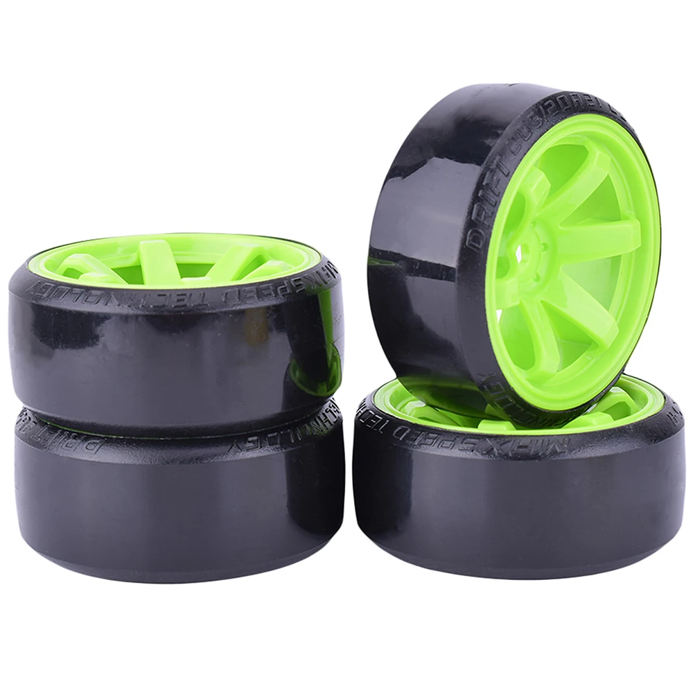 4PCS 1/10 RC Drift Cars Wheel Hub Hard Pattern Tyre for 1:10 HSP Redcat Wltoys WPL Tamiya Traxxas RC Drift Car Accessories Toys Sd2e9bce0a1d44158837e6216a7e48ed4v