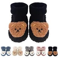Winter 0-18 Months Newborn Baby Cotton Booties Infant Toddler Girls Boys Soft Bottom Snow Boot Shoe Cute Knit Plush Warm Boots 1