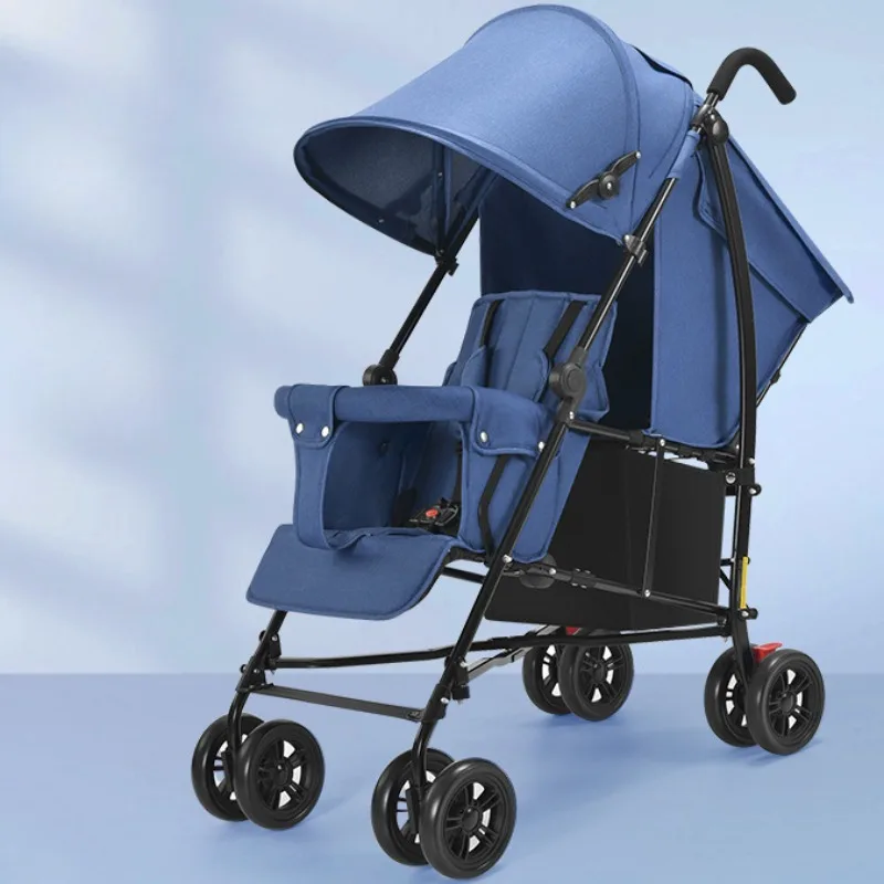 Front and Rear Seat Twin Stroller Removable and Washable Lightweight Foldable Two-seater Double Baby Carriage