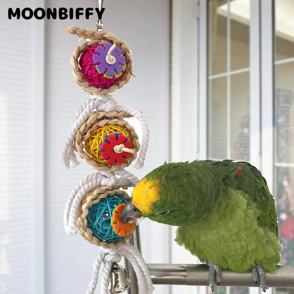 

Натуральная игрушка для восхождения в жевательной машине для домашних животных, птица, попугай, ара, попугай, попугай, кусание, качели, клетка, игрушка, Шариковая клетка, птица, подвесные аксессуары
