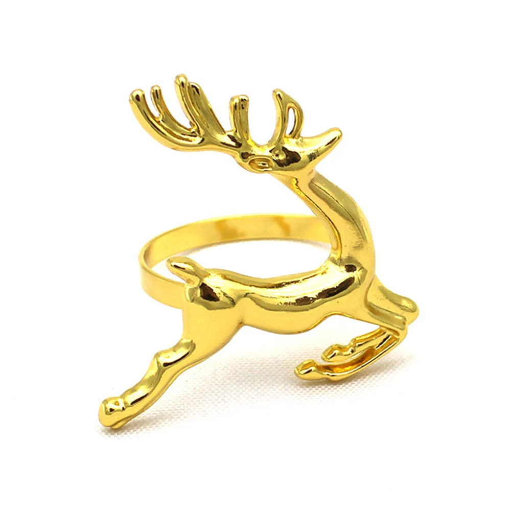 Christmas Napkin Rings 6Pcs for Christmas Party Dinner Table Decoration