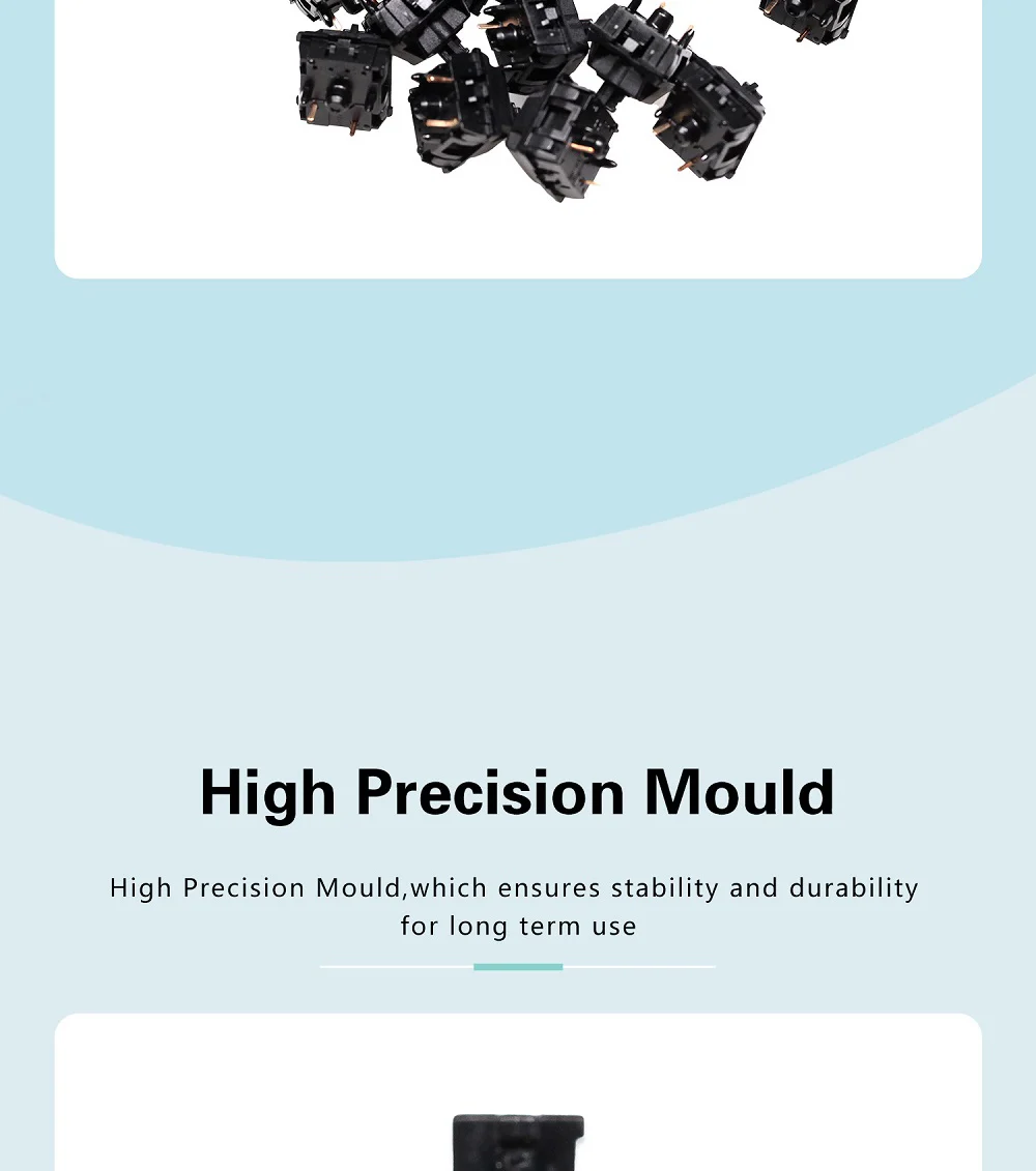 65g, MX, POM Stem para teclado mecânico,