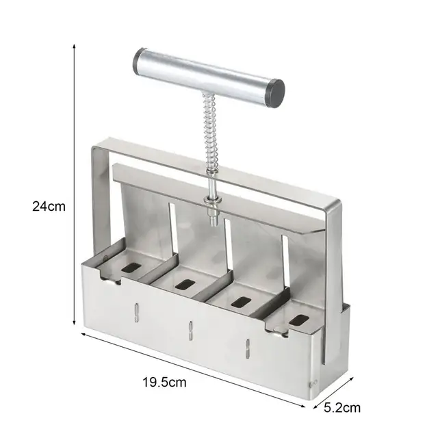 1 Beállított Kézi Talajblokk -Készítő Rozsdamentes Fém Talaj Blokkoló Szerszám Újrahasznosítható Ergonómikus Fogantyúkert Kerti Szerszámkészlet - Image 6