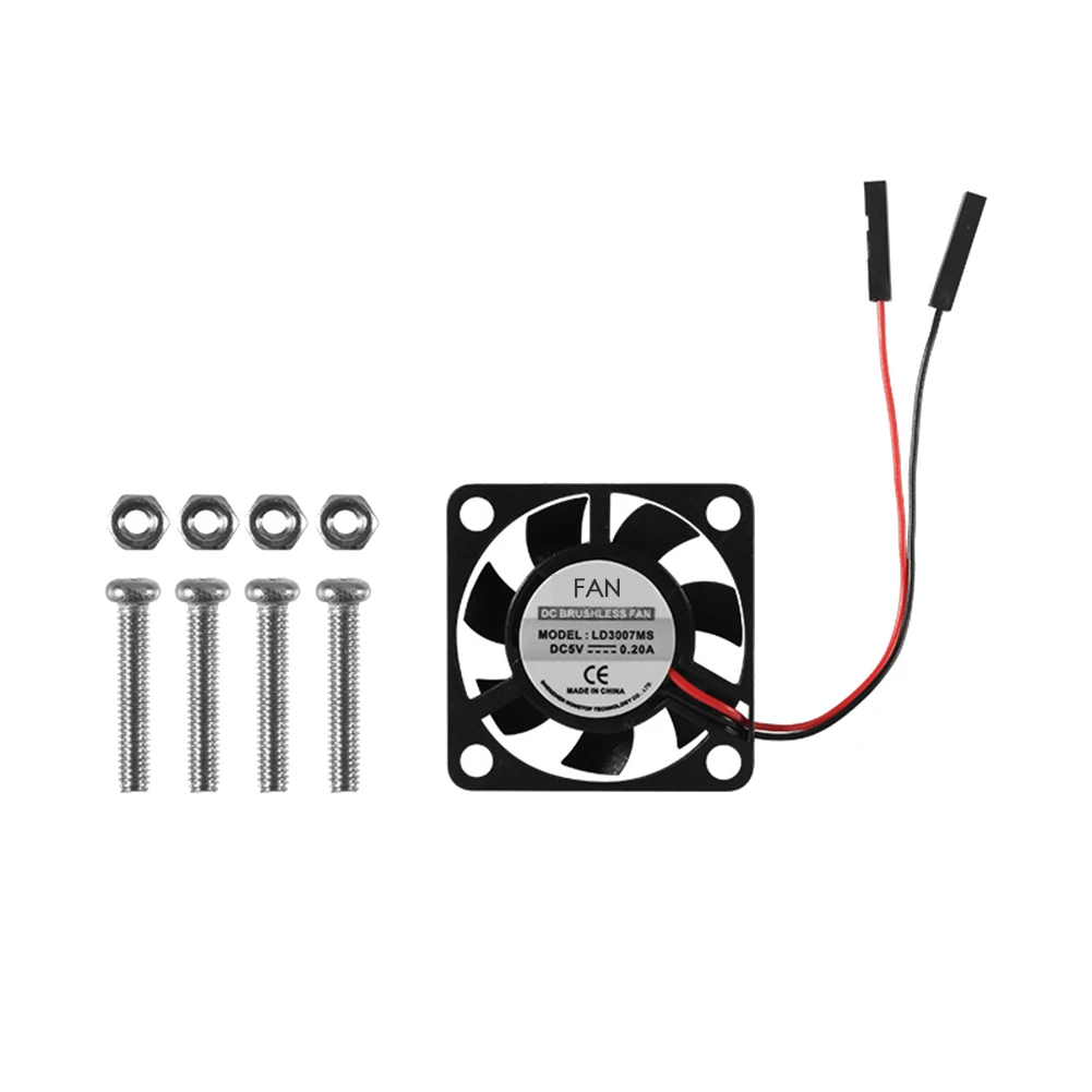 4PCS Brushless CPU Cooling Fan Heatsink Cooler Radiator 3.3V 5V for Raspberry Pi4 Pi3 B+, Pi 3, Pi 2, Pi 1 B+ 4
