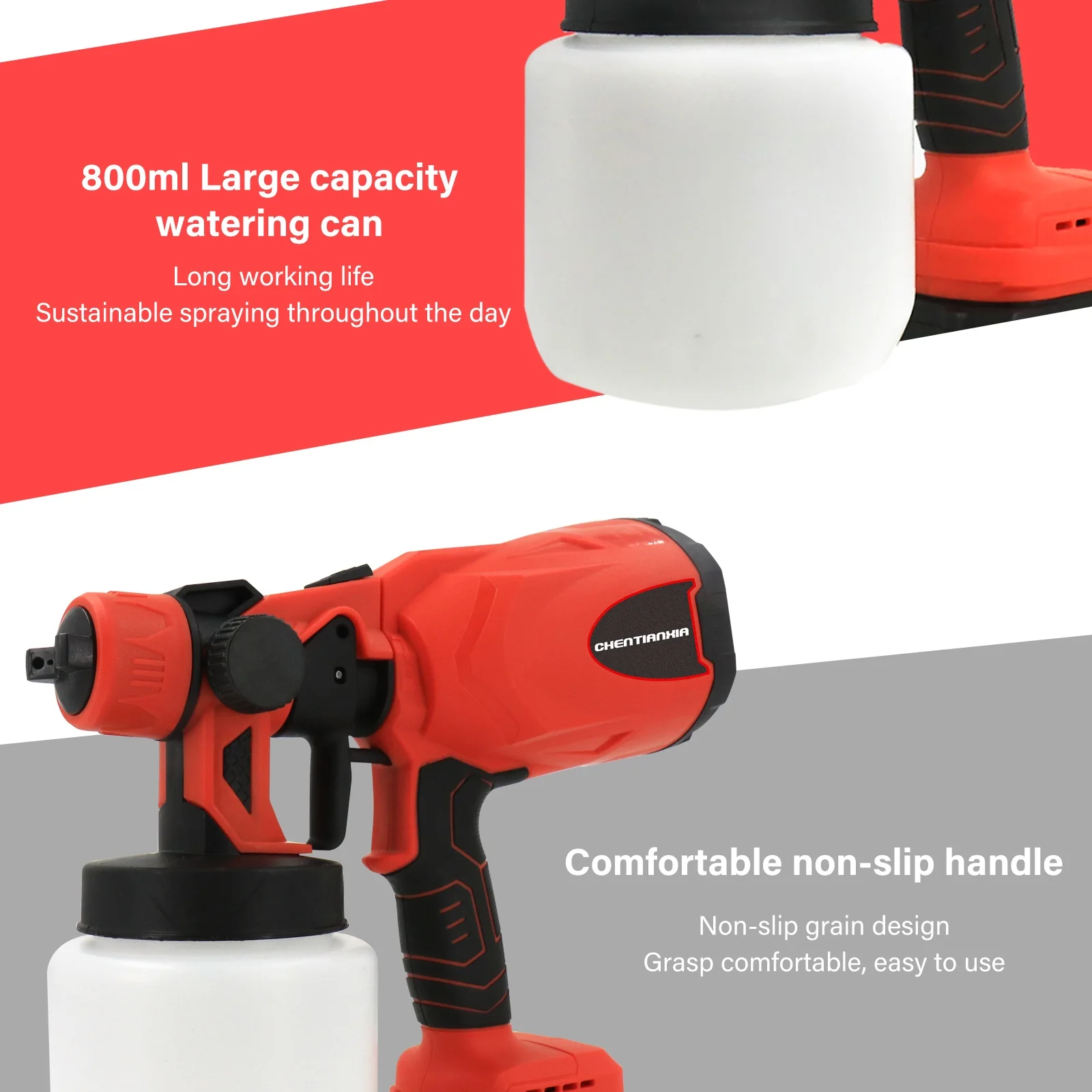 2 Battery Cordless Paint Sprayer Fence Wall Airless 21V HVLP Spray Gun UK Stock