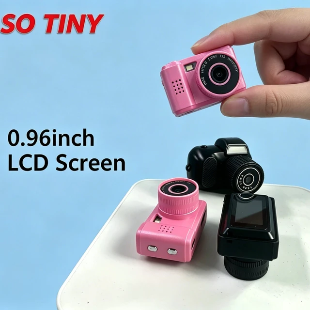 1080P HD Mini Thumb Camera 0.96 Inch LCD Screen Ultra Portable 120° Wide Angle Lens Digital Camcorder with Hand StrapVideo Recor 1