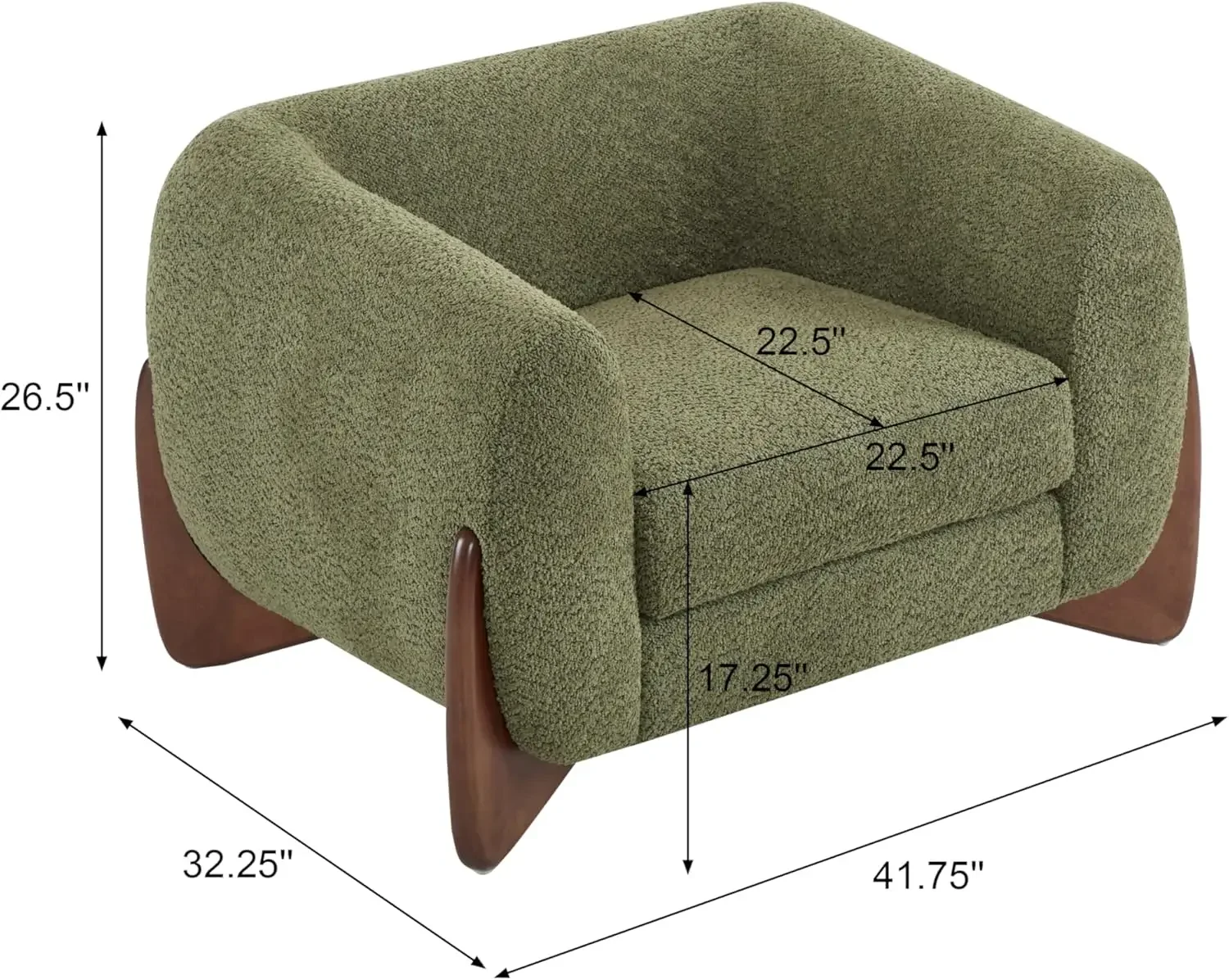 Boucle Club Accent Chair 2