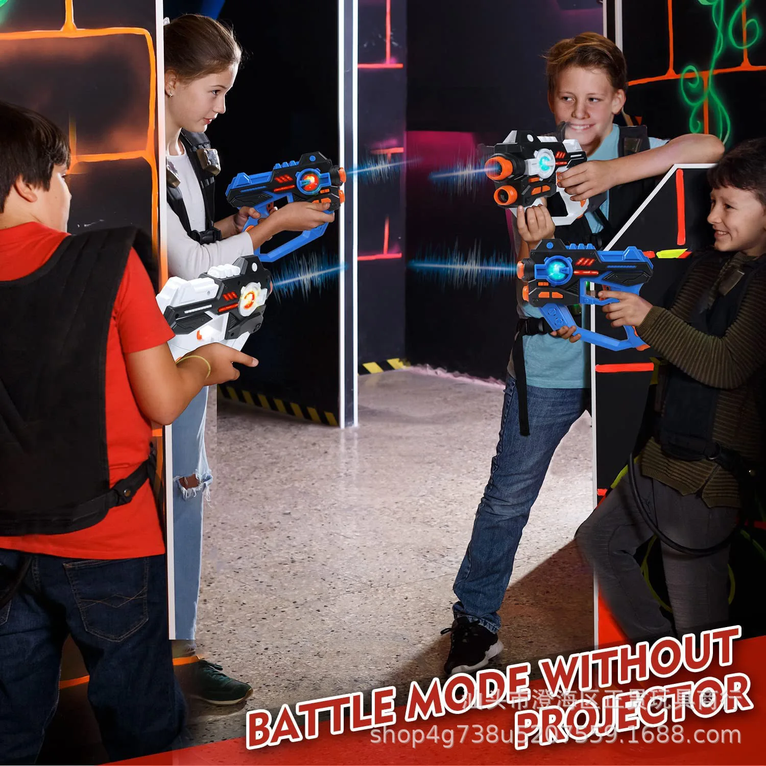 Laser Tag Gun Set Shootting Battle Game Electric Infrared Laser Gun Team Battle Weapon Pistols Gift For Child 6