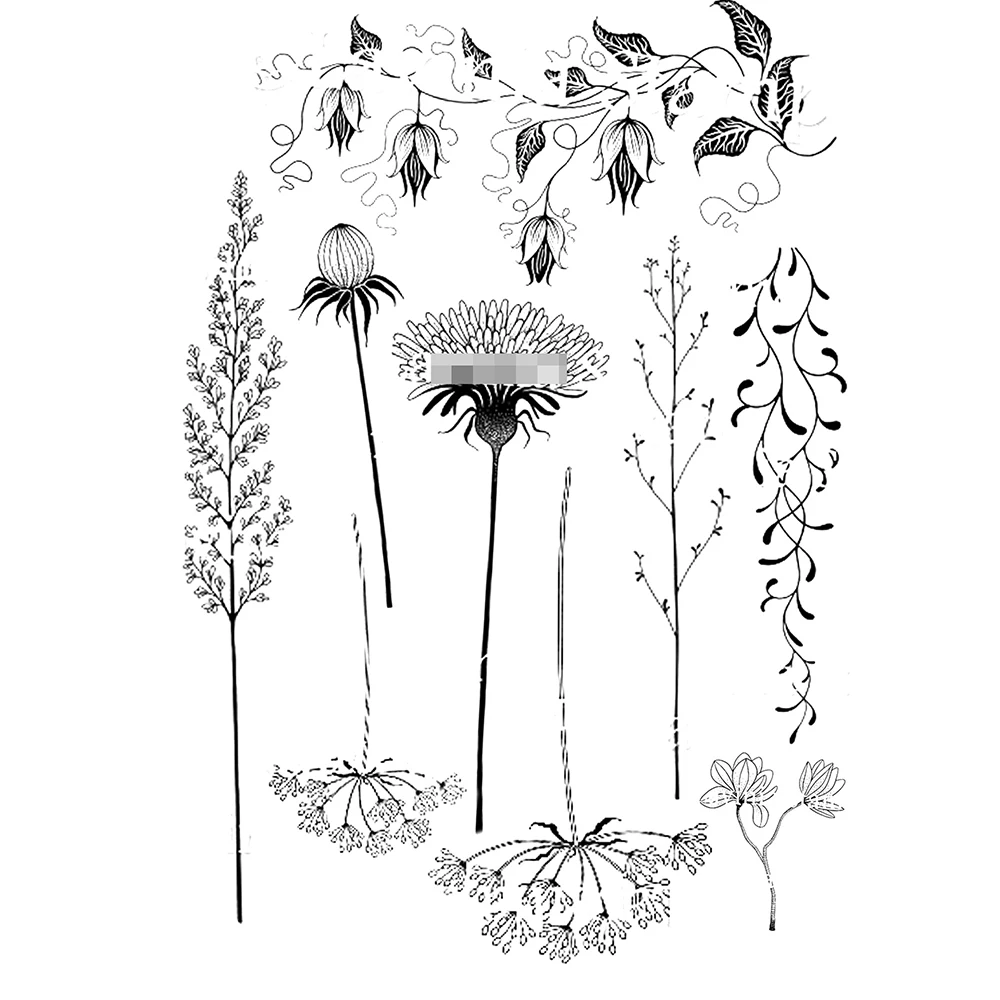 Plant branches set Rubber Stamps Clear Stamp Seal For DIY Scrapbooking Card Making Photo Album Handmade Crafts stamps silicone clear stamps clear rubber stamps