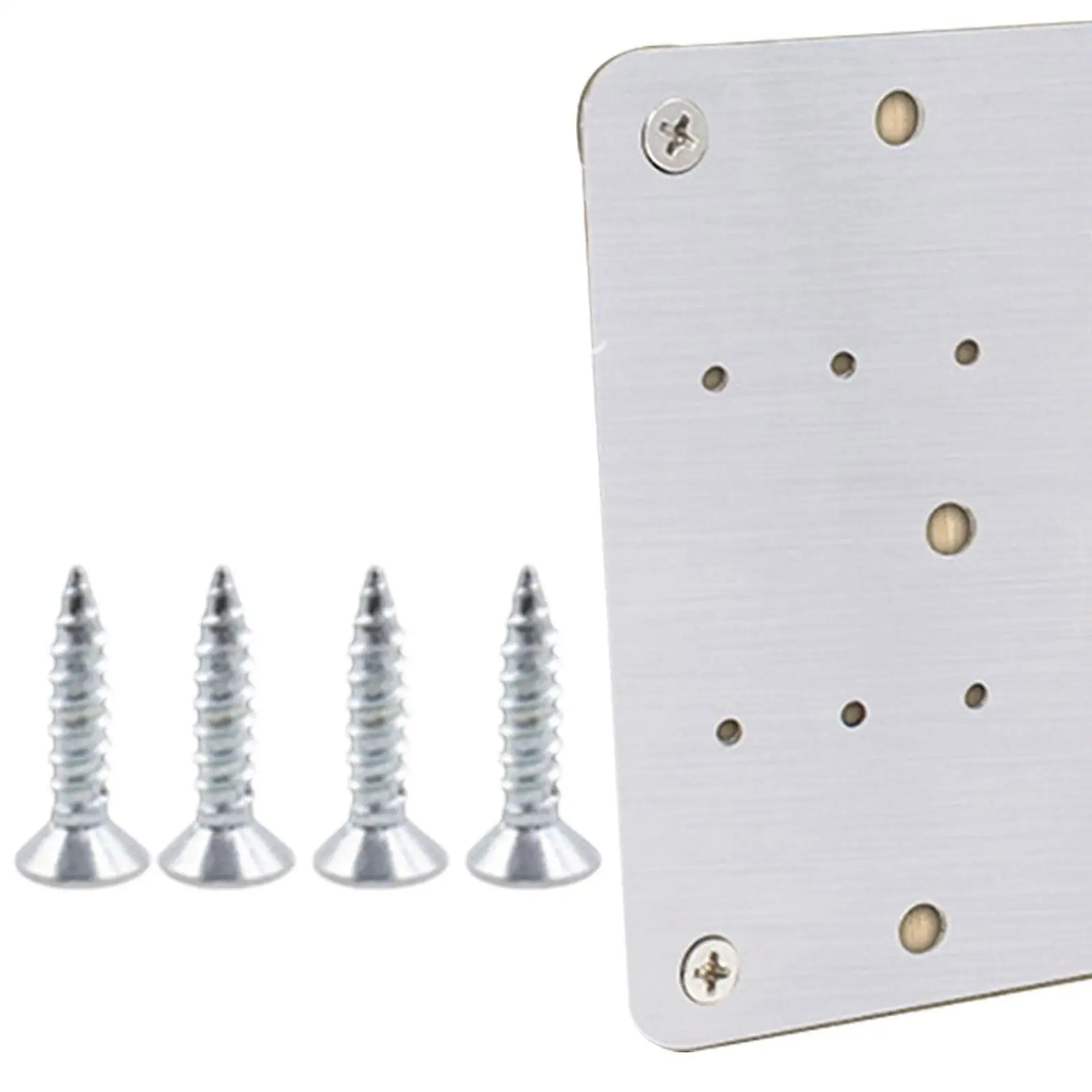 Hinges Repair Fixing Plates Stainless Steel Hinge Repair Brackets Hole Cover Hardware for Cabinet and Furniture