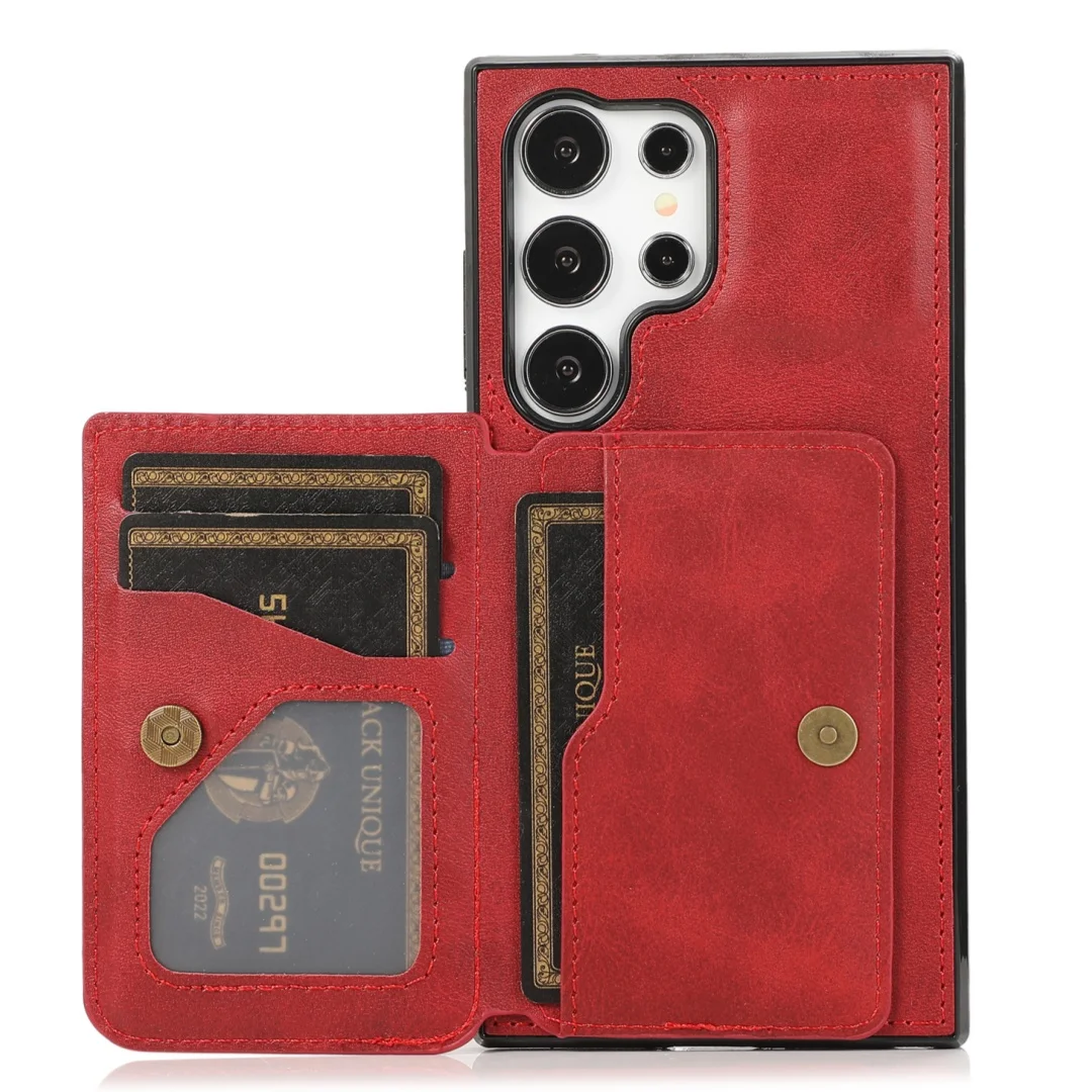 Anti-Theft Wallet with Blocking Layer and Magnetic Leather Phone Case