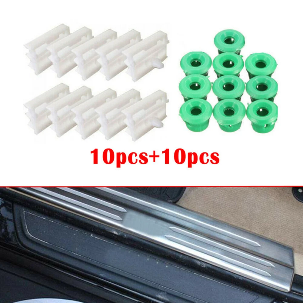 

20Pcs Moulding Clip Auto For BMW E36 E46 E90 Green+White PA6 Rocker Panel Side Sill Skirt Parts Replacement Set