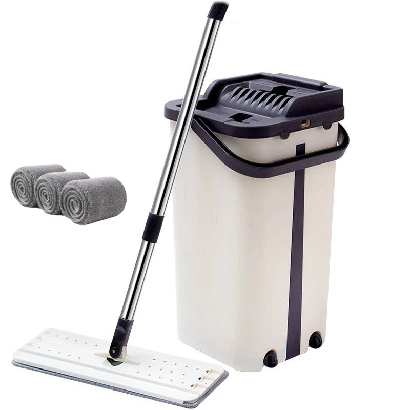 

Squeeze Mop and Bucket Wonderlife_aliexpress Store Flat With for Wash Floor Cleaning Tools Lazy Help Lightning Offers Pad