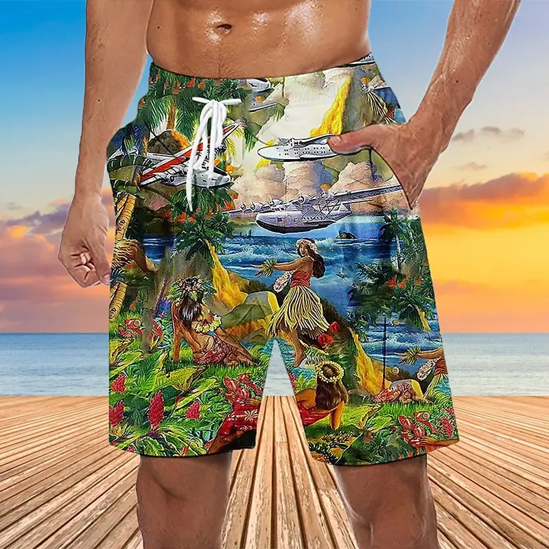 Men Beach Shorts Surfing Gym Sports Pants Swimsuits