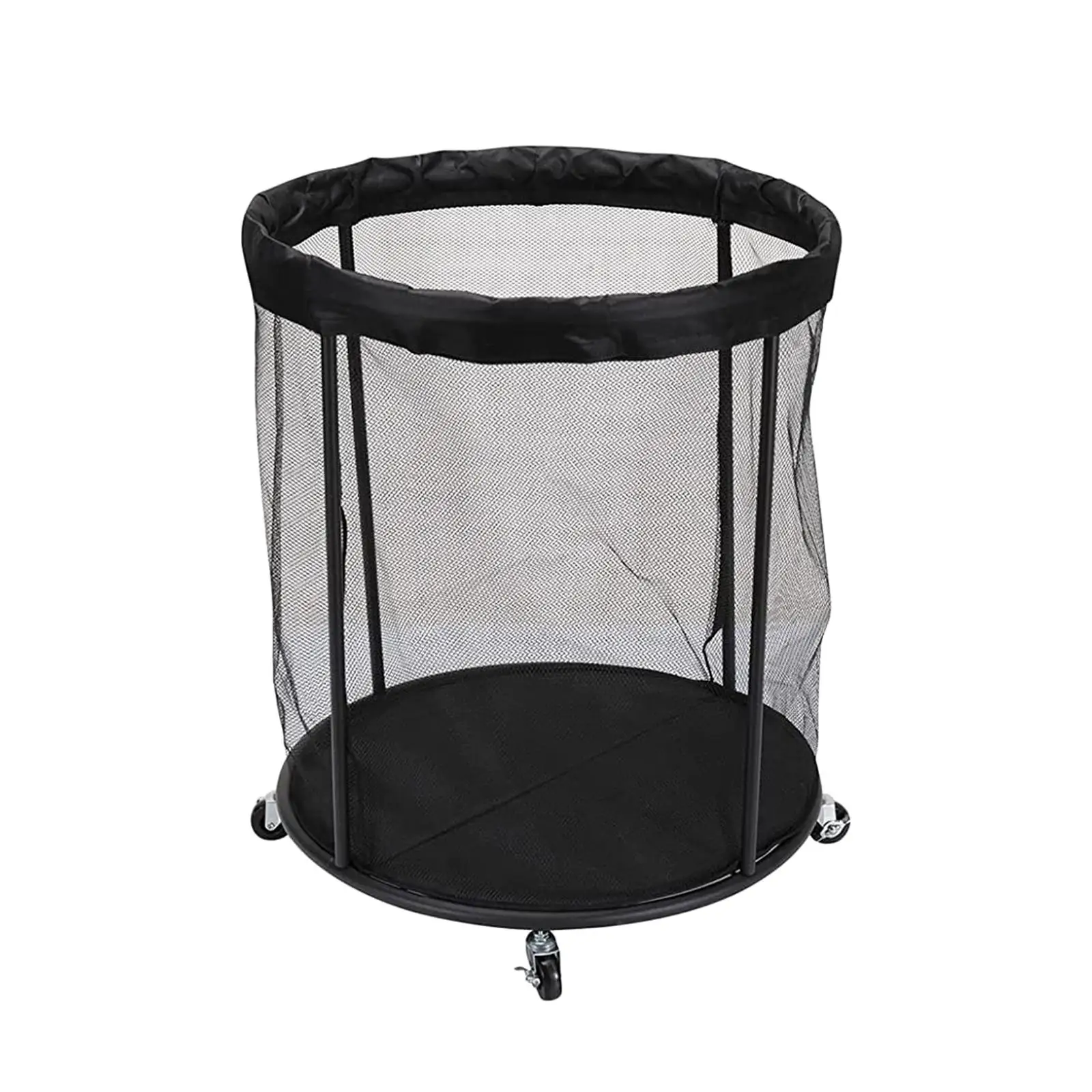 Rolling Sports Ball Storage Cart Heavy Duty for Garage Lockable Wheels Mesh Ball