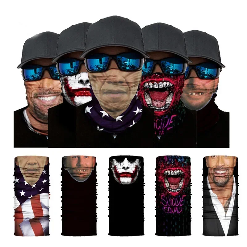 Bandana Scarf 3D Skull Seamless for Cycling Scarf Face Mask Neck Gaiter Tube Fishing Ski Hiking for Women Men