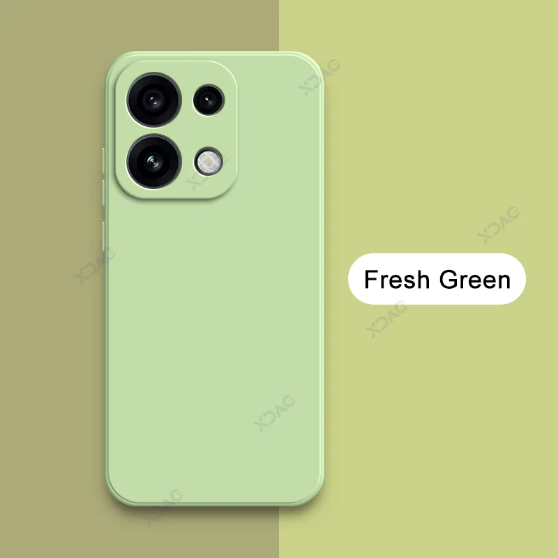 Square Liquid Silicone Shockproof Back Cover - Soft, Anti-Drop Protection