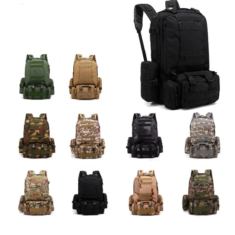 

Large Capacity Hiking Backpack Tactical Hunting Cs Climbing Camping Bag Molle Shooting Outdoor Army Multicam Trekking Rucksack