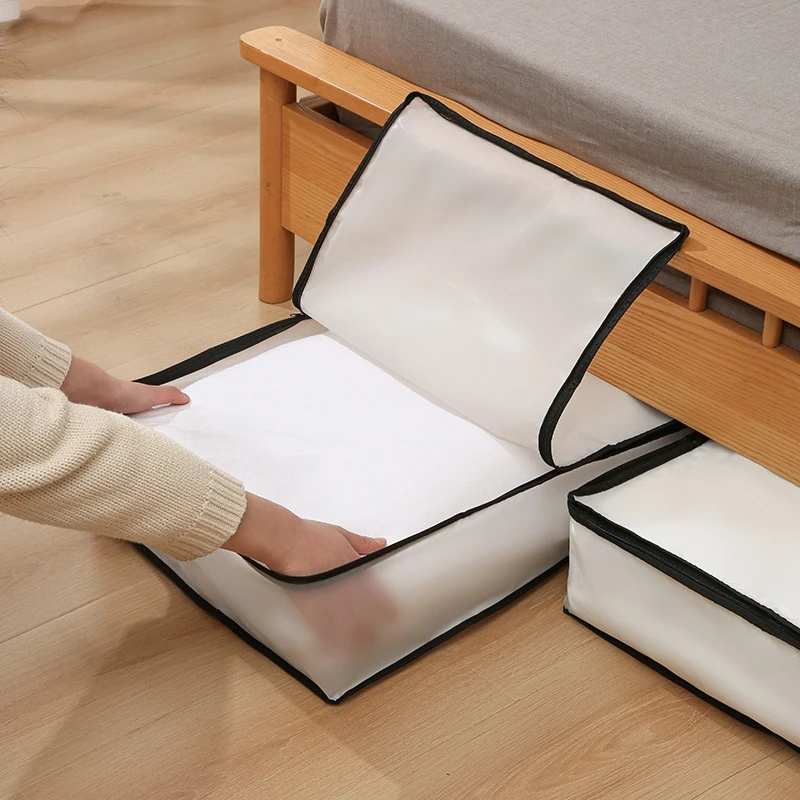 Quilt Clothes Storage Bag Waterproof Closet Organizer Underbed Zipper Storage Bags Luggage Sac Cabinet Bolsa Almacenamiento Ropa 2