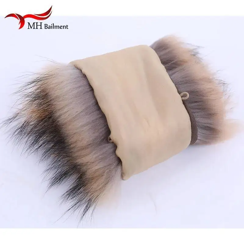 Raccoon fur Cuffs Genuine Fur Cuff Arm Warmer Lady Bracelet Real Fur Wristband Glove Raccoon fur Cuffs Arm Warmers