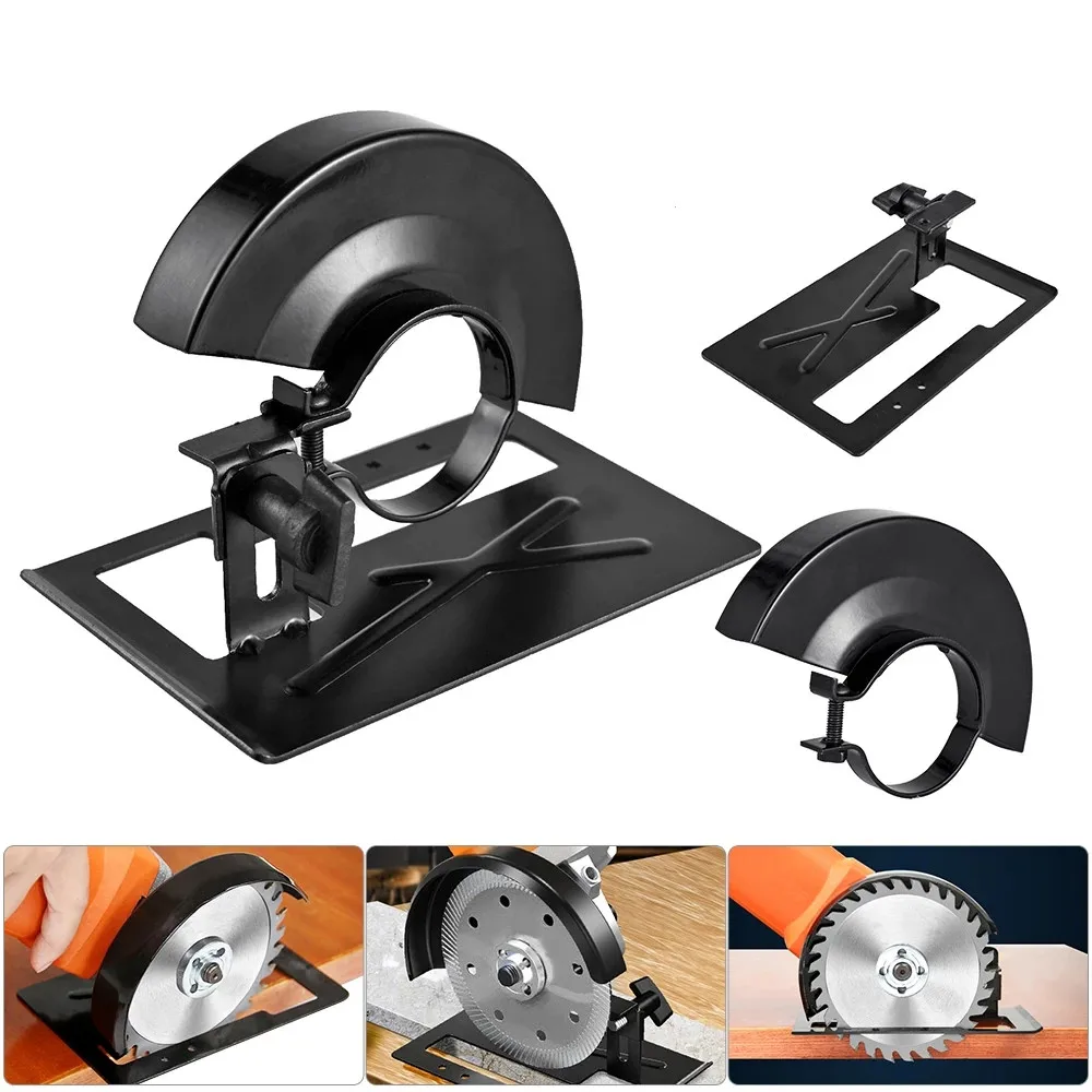 Adjustable Thickened Steel Angle Grinder Balance Bracket Holder Cutting Machine Base Protection Cover DIY Woodwoking Tool adjustable metal angle grinder bracket base cover stand holder balance base guard cover power tools accessory