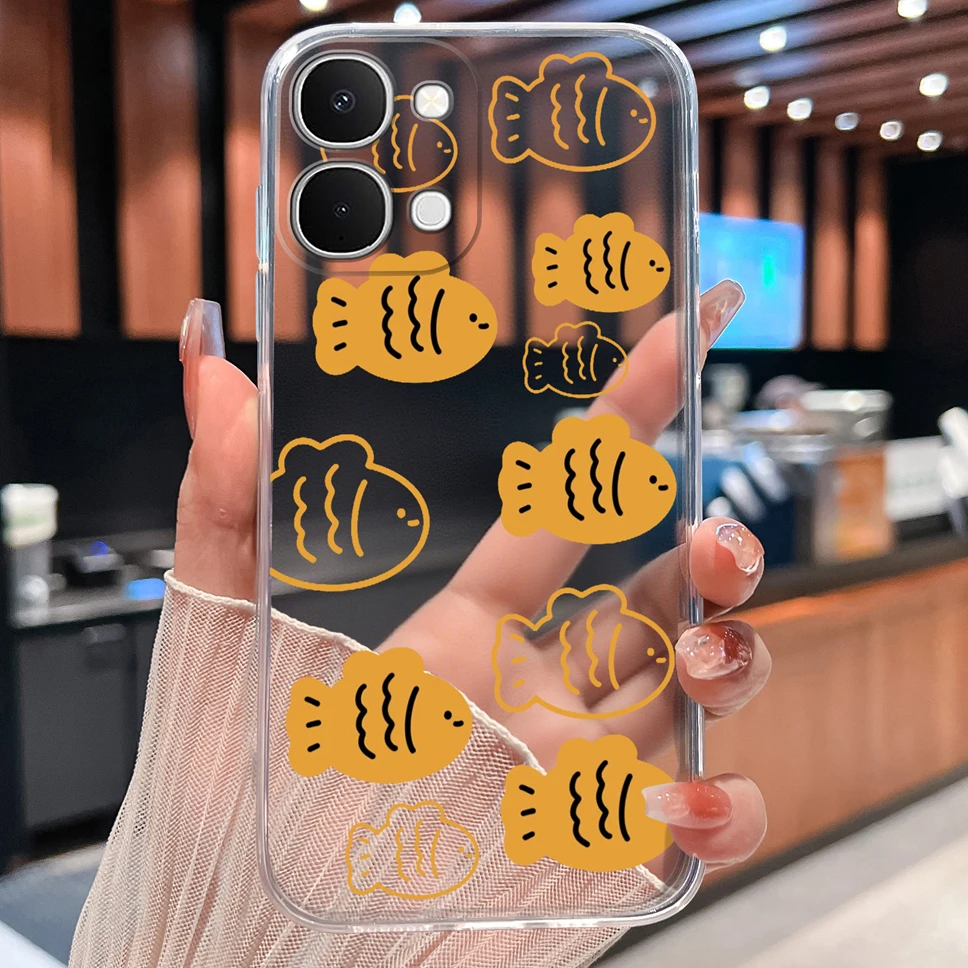Cute Cat Cartoon Soft TPU Protective Phone Case - Clear Silicone Shockproof Cover