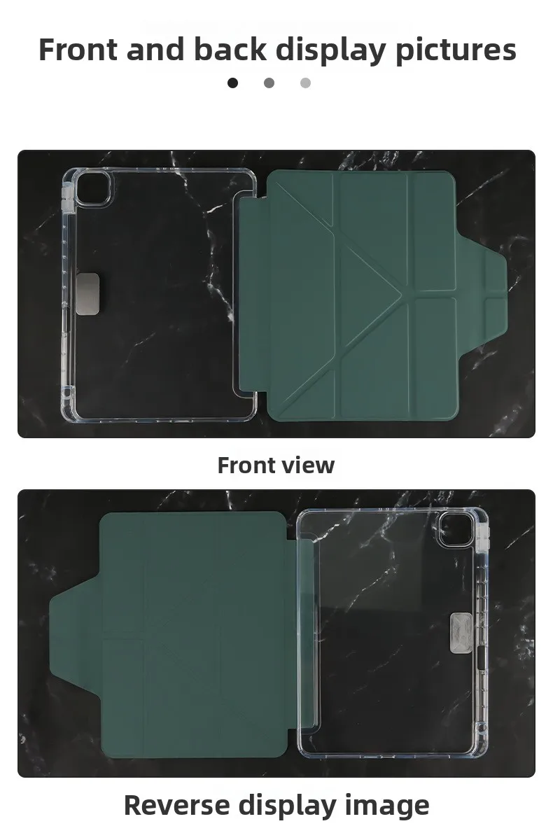 Für IPad Schutzhülle Air6 mit Schnalle, Acryl-Tablet-Hülle Pro 11 Zoll mit Stiftschlitz, hochtransparentes Leder – Detail 8
