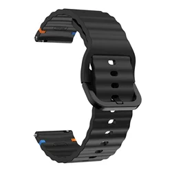 Silicone Sport Wristband Bracelet - Premium Replacement Watch Strap Accessory for CMF Watch Pro 2 (Black)
