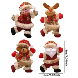 Festive Christmas Ornaments Set - Santa Claus & Snowman Tree Decorations (4pcs set)