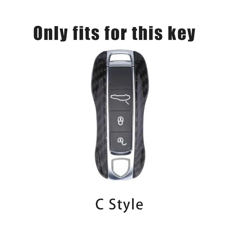 CGZOWYU Suede Leather Smart Key Case Cover For Porsche - Fits Panamera, Macan, Cayenne, 911 Push Button Start Keys - View #5